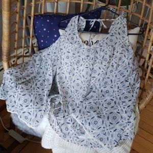 Open shoulder blouse